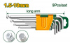 Набор шестигр.ключей  9шт 1,5-10мм с шаром JADEVER JDHK2291/48