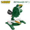 Пила торцовочная 1400Вт,5000об/м,Ø210мм,рез-120*60  JADEVER JDXD151400/1