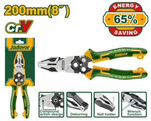 Плоскогубцы 200мм комбинированные, сложного действия JADEVER JDPL1768/36