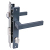Замок врезной узкопроф м/о 85мм. для КАЛИТКИ  8520.02.7016 серый антрацит, перф.ключ/верт.СТАНДАРТ