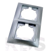 Рамка 2-ая вертикальная серебр. металлик/Лама/TDM