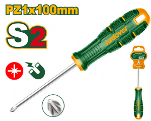 Отвертка крестовая PZ1 100мм S2  JADEVER JDSDC214