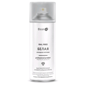 белая матовая эмаль аэрозольная  520мл RAL 9003 /Elcon/12
