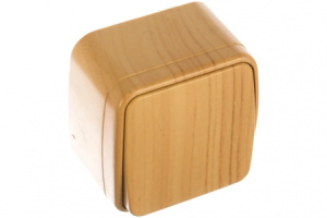 Выключатель 1-кл О/У светлое дерево 10А Минск/EKF