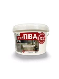 Клей ПВА 2кг экстра влагостойкий D3 ECOLUX (-20С) /8