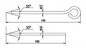 Чертилка 150мм цинк