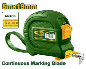 Рулетка  5м*19мм двойная кнопка JADEVER JDMT4321/120