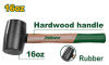 Киянка резиновая  450гр ЧЕРНАЯ с дерев. ручкой  JADEVER JDMB7302