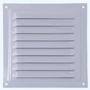 Решетка вентил. металлич. 30*30см с сеткой БЕЛЫЙ Люкс (25шт)