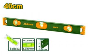 Уровень  40см пузырьковый алюминиевый 3 глазка JADEVER JDSL5G040/40