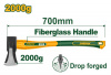 Топор-колун 2000г с фиберглассовой ручкой JADEVER JDHM6322/8