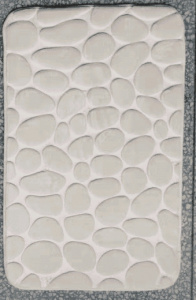  Коврик д/ванной Камни 50*80 (1шт) Молочный