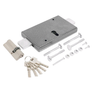 Замок накладной ЗГЦ серебро 5кл. тяж. АЛЛЮР