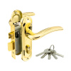 Замок врезной ЗВ 50/LA02-ЦМ70 межосевое 50 мм ключ/ключ PB (золото) MARLOK