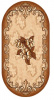  Коврик Мокко  60*110см Овал беж 038-01/Россия