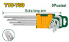 Набор шестигр.ключей  9шт Т10-50 Torx удлиненные JADEVER JDHK3292/48