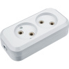 Колодка розеточная 2 гнезда б/з TANGO АБС-пластик