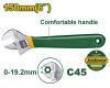 Ключ разводной 150мм (0-19.2мм) ручка из хромовой окиси JADEVER JDAW5106/120