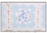 Клеенка ажурная ЛЕЙС 1,32*22м Цветы в голубых квадратах/Китай/YL-017С
