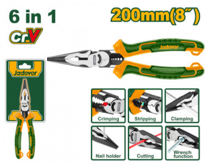 Тонкогубцы многофункциональные 200мм 6в1 JADEVER JDPL2778/36