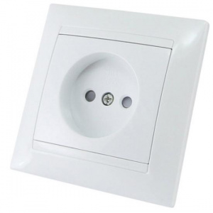 Розетка 1м С/У белая 10А 250В/Лама/TDM
