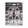 Набор замков навесных 56мм ВС 0140/0150 ПЛ ПОД ОДИН КЛЮЧ компл.- 4шт 5кл. d=6/9мм БУЛАТ (12шт)