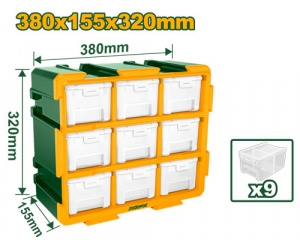 Органайзер д/инструментов модульный (380*155*320мм)  JADEVER JDTB8331