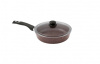 Сковорода Шоколад 260мм h70 с крышкой, пласт/руч.(п/у)/Горница