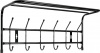 Вешалка настенная с полкой ВП6 Черный (5шт)