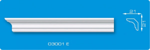 Плинтус 2 м экструдированный 03001Е 21*21/210