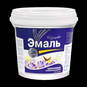 Эмаль акриловая  п/глянцевая белая 0,9кг универсальная /Радуга/8