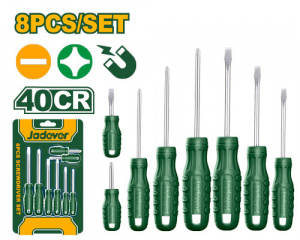 Набор отверток  8шт 40CR пласт.ручка JADEVER JDSS2408/36