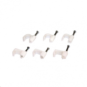 Скоба круглая  5мм пластиковая (белая) (50шт) TDM