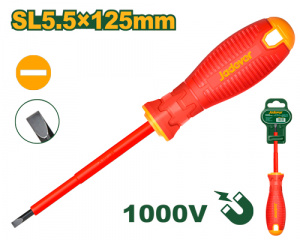 Отвертка шлицевая SL5.5 125мм диэлектрическая  JADEVER JDSD7255