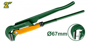 Ключ трубный рычажный 2" 67мм (№3) JADEVER JDPW2102/10