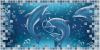 Панель стеновая ПВХ Мозаика Лазурь-дельфины 0,3мм (0,480*0,955мм) (10шт)