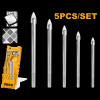 Набор сверл по керам.плитке и стеклу 5шт (4,5,6,8,10мм) HSS INGCO AKD7058