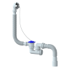 Сифон Д/ВАННЫ И ГЛУБ.ПОДДОНА перелив, гибк.соедин., ревизия 40*40/50 (S12R) ЮНИКОРН (35шт)