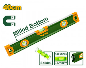 Уровень  40см пузырьковый магнитный 3 глазка JADEVER JDSL3G40/20