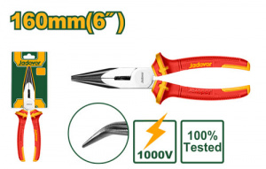 Длинногубцы 160мм изогнутые/диэлектрические JADEVER JDPL4936/36