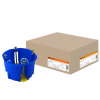 Коробка установочная С/У D68*45мм д/полых стен, саморезы, пл. лапки, синяя, IP20/TDM