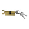 Цилиндр алюминиевый для узко-профл.LL-ЦМВ70мм 3К (англ.ключ, вертушка) золото Vrata