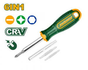 Отвертка со сменными насадками 6 в 1 JADEVER JDSS5506