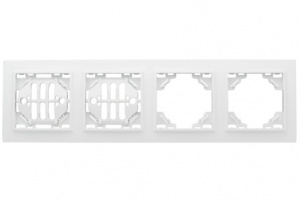 Рамка 4-ая горизонтальная белая Минск/EKF