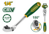 Ключ трещоточный 1/4" 200мм 72зуба поворотный JADEVER JDRW4214/80