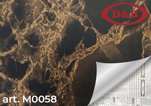  Пленка самокл.45см/8м Мрамор черный 0058M/20