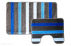  Набор ковриков д/ванной  BOMBINI SILVER 60*100/50*60 (2шт) Светло-голубой SLV02