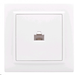 Розетка компьютерная RJ45 С/У 1м белая Минск/EKF
