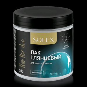 Лак д/мебели 0,5кг глянцевый Solex /6