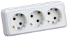 Розетка 3м О/У  с/з белый ОП 16А, 250В, TANGO/7